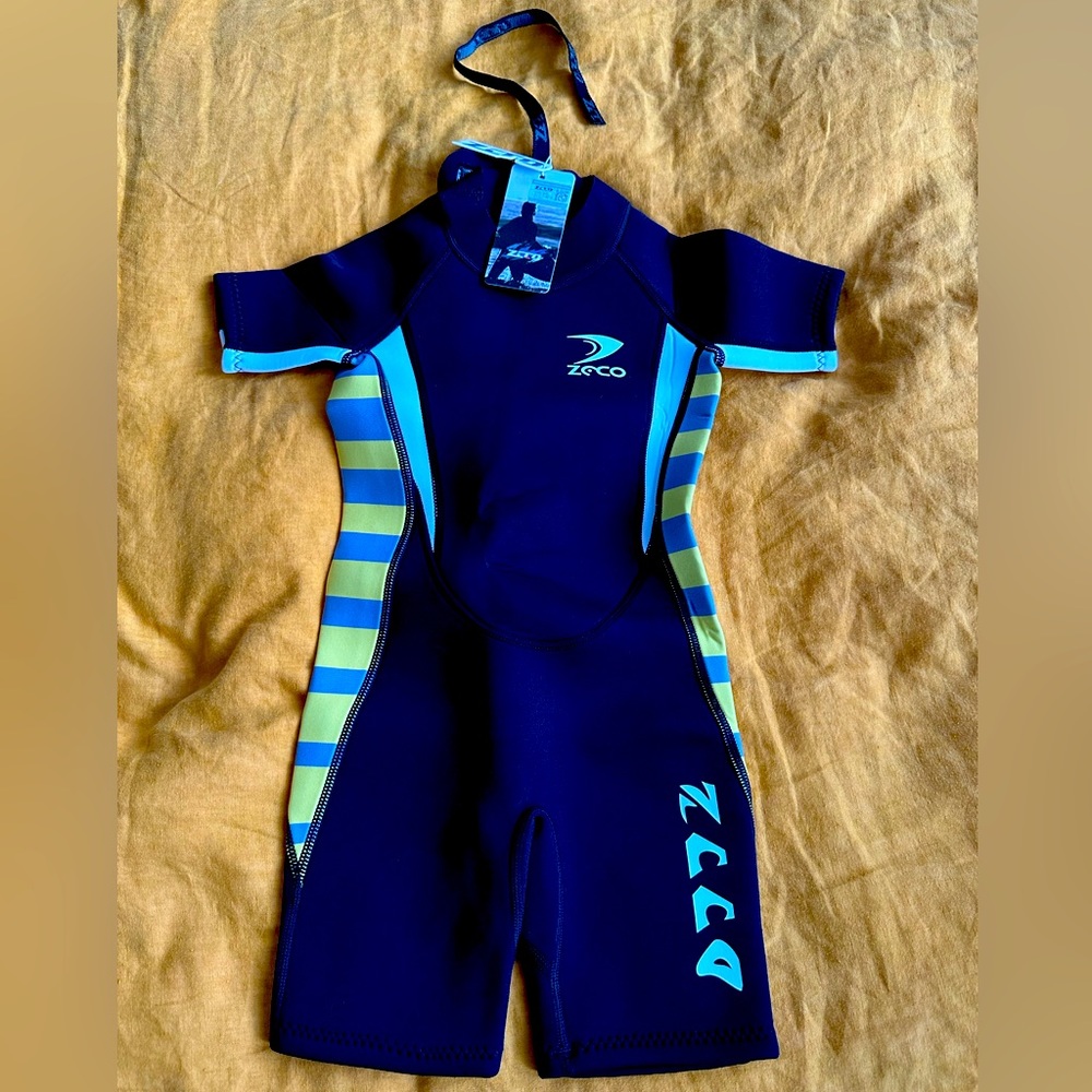 2.5mm Kids Shorty Wetsuit, Boys and Girls Full Body Thermal Neoprene Swimsuit